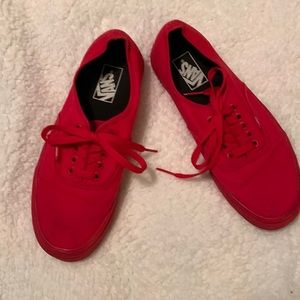 Vans red sneakers